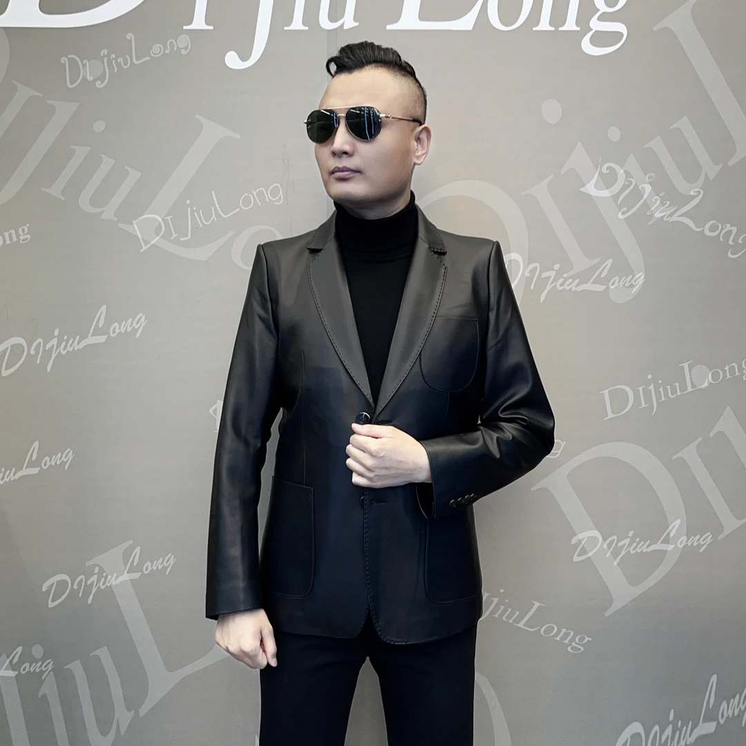 【帝九龙】25年春季新款时尚轻奢欧韩男装皮西服8230298