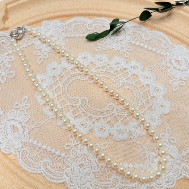 【六六中古】孤品海水珍珠项链th7052链长44珠子卡6.5-7