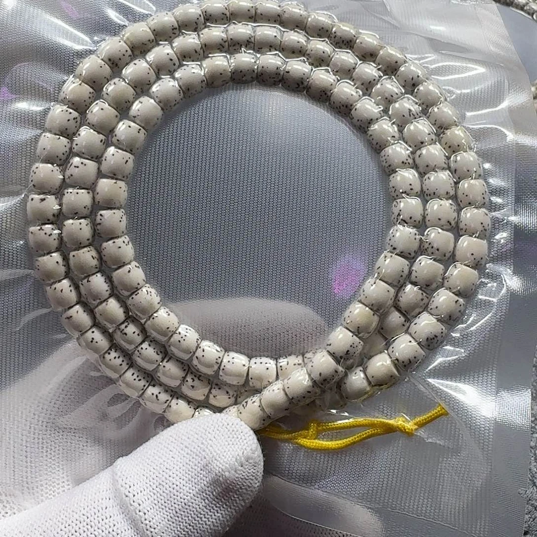 星月菩提手串吉***?星月菩提8^7原生态大留白直切轻微走色