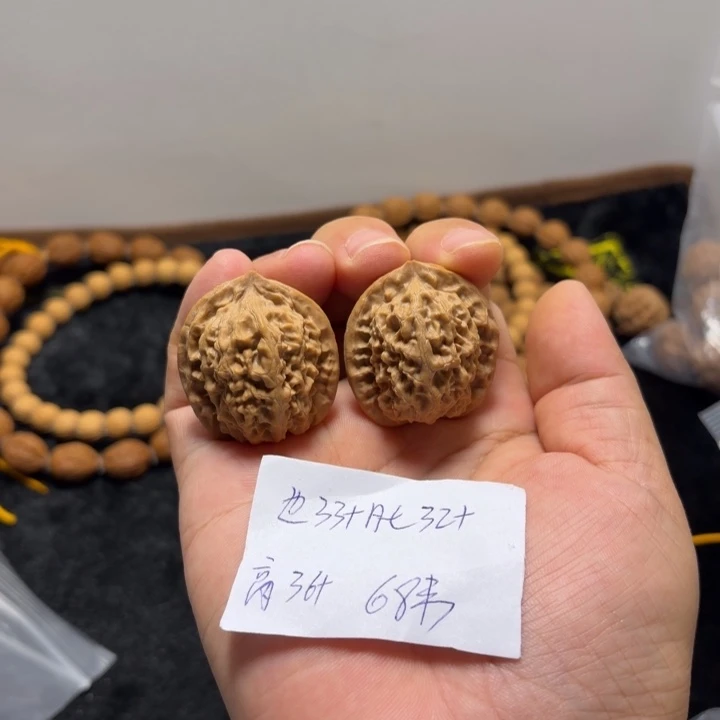 文玩核桃手串野麻手捻