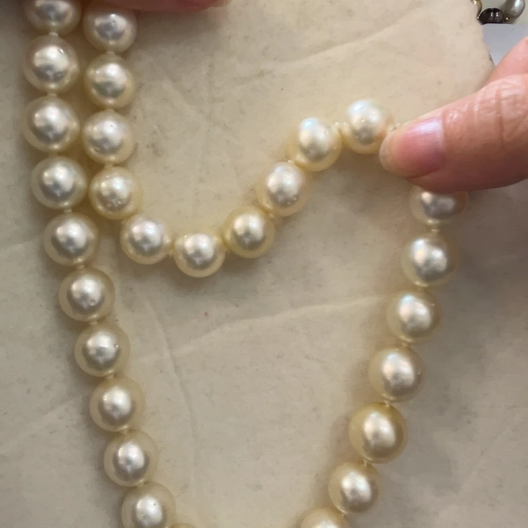 海水珍珠未镶嵌颈饰干枯色澳白#福利#孤品#今日特价