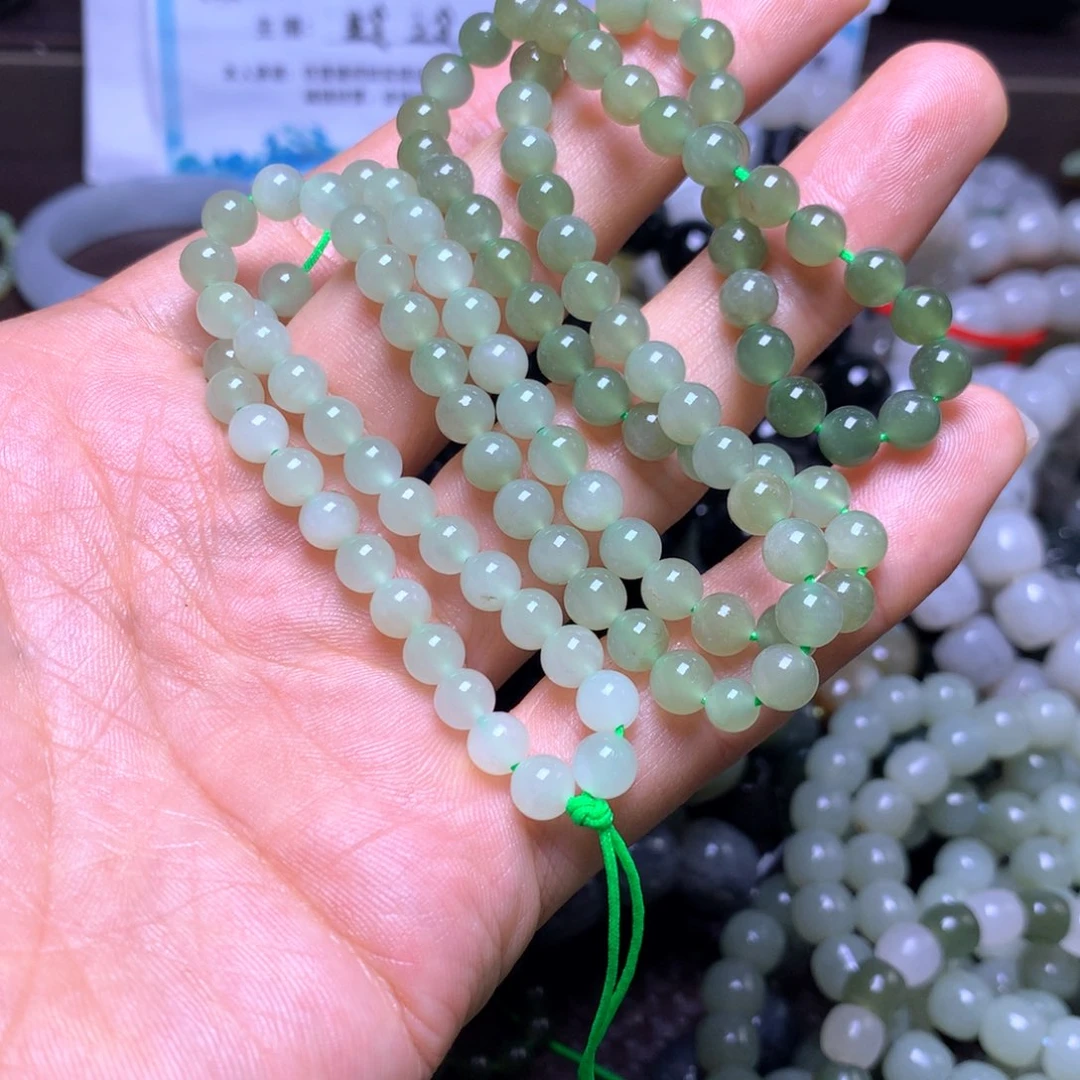 和田玉未镶嵌手串6