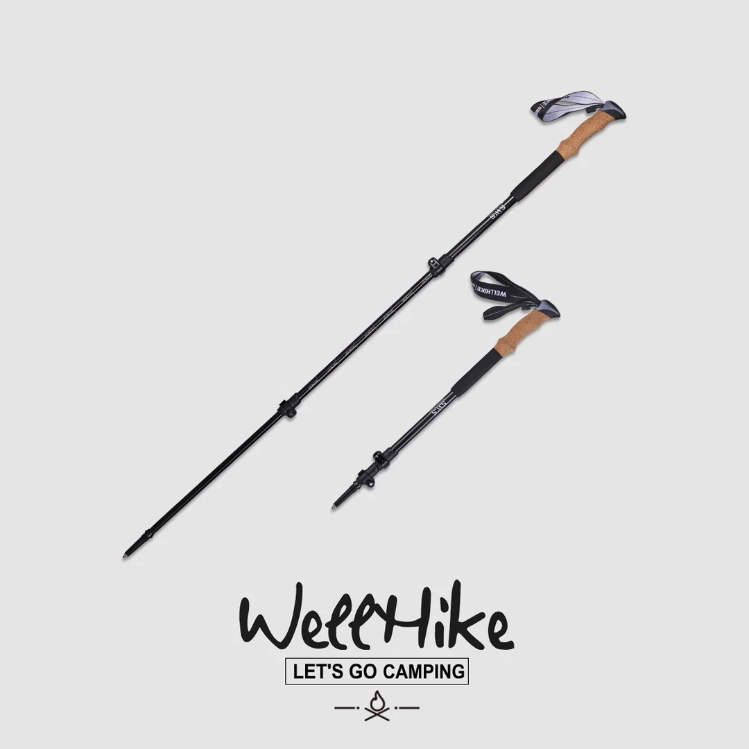 WELLHIKE户外伸缩登山杖徒步登山高海拔加强铝合金EVA成人SWS手杖