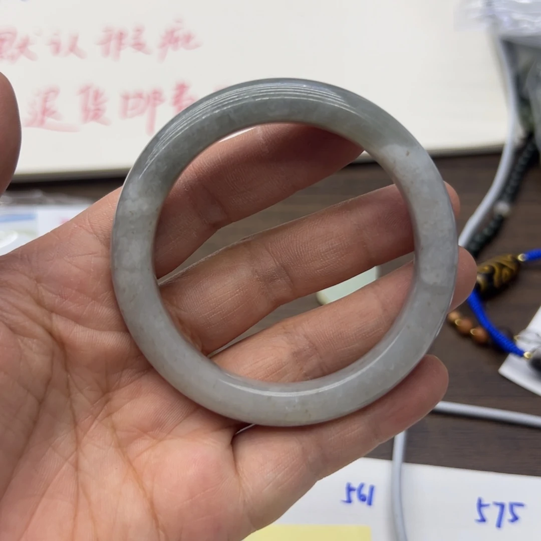 和田玉未镶嵌手镯55.8圈围501