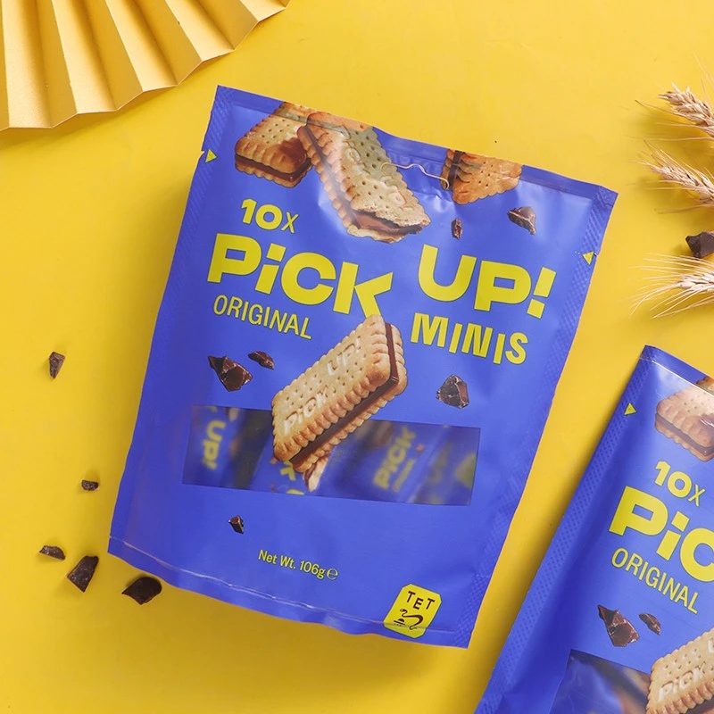 德国进口 Bahlsen百乐顺PICKUP牛奶巧克力味夹心饼干网红爆款零食