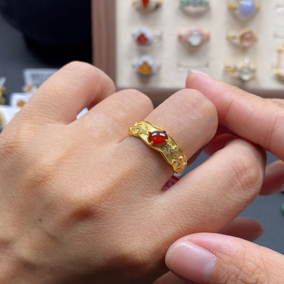 翡翠银S925镶嵌戒指