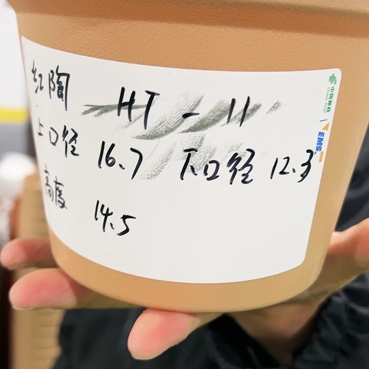 正品红陶口16高14米色6个无托