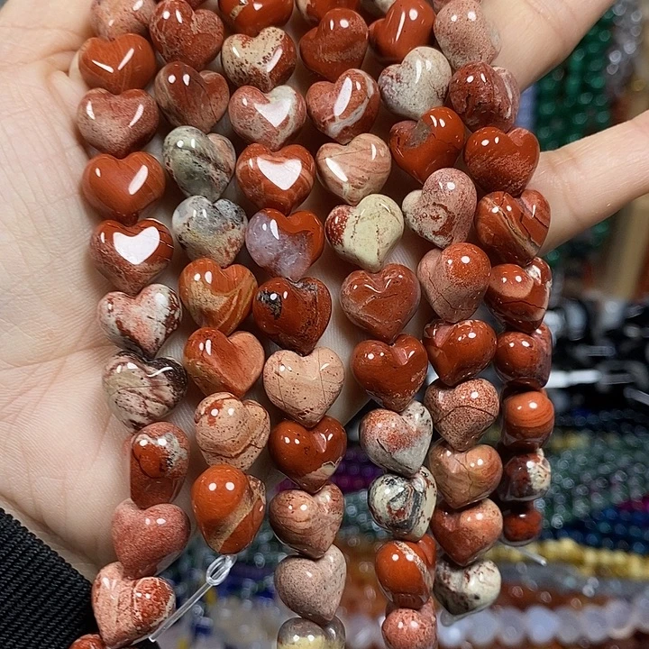 玛瑙/玉髓未镶嵌珠宝半成品天然花红屁桃卡12mm15颗