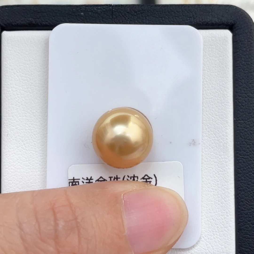 未镶嵌海水珍珠裸珠金珠12.9mm