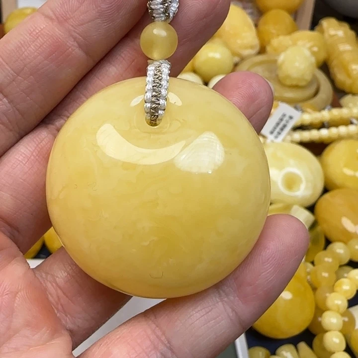 蜜蜡未镶嵌毛衣链天然蜜蜡