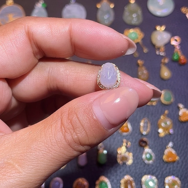 翡翠银S925镶嵌颈饰