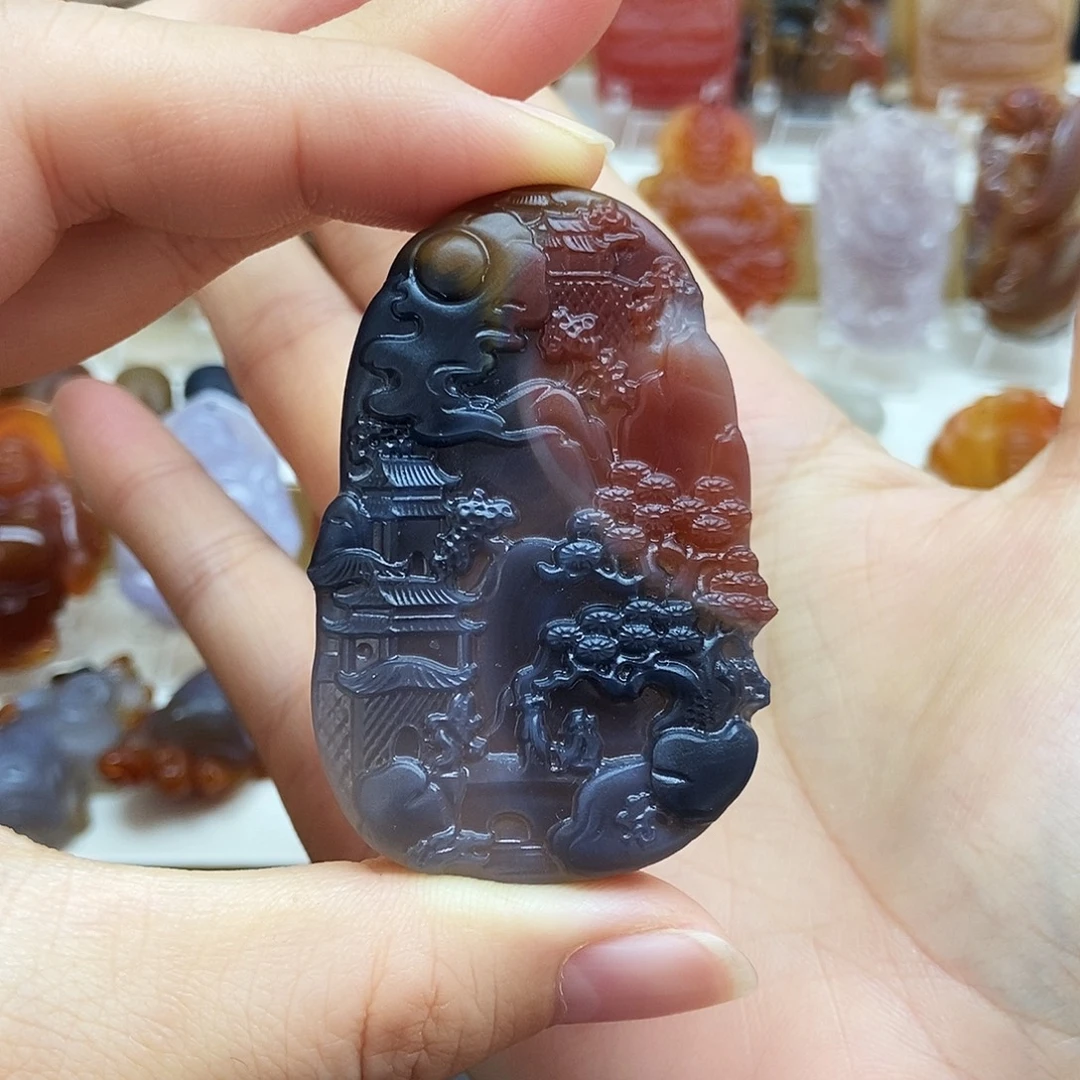 大***刚玛瑙/玉髓未镶嵌颈饰