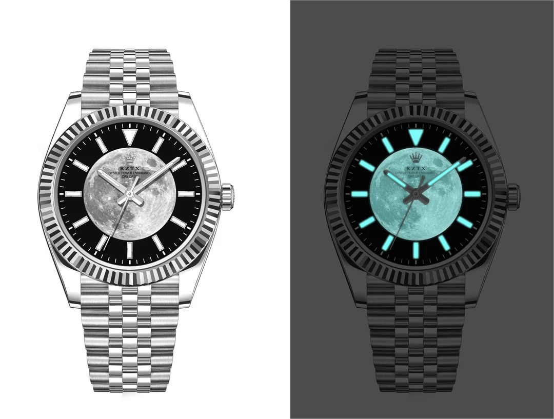 全新未使用/RZTX/星球日志/表径41mm/男士高端夜光腕表