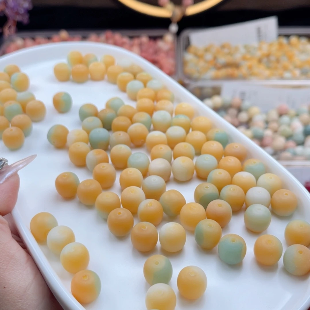 白玉菩提吊坠c12.5mm33颗。杨枝甘露 闪电纹