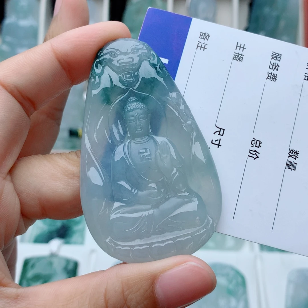 翡翠颈饰未镶嵌君**风阿弥陀佛