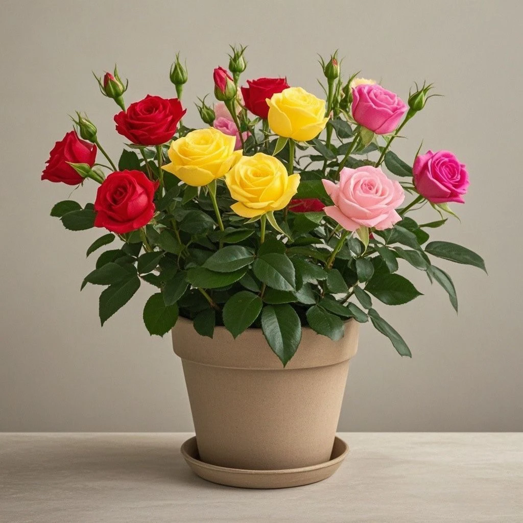 【新疆包邮】混色多色欧月玫瑰花卉四季开花带香味室内外好养活盆栽