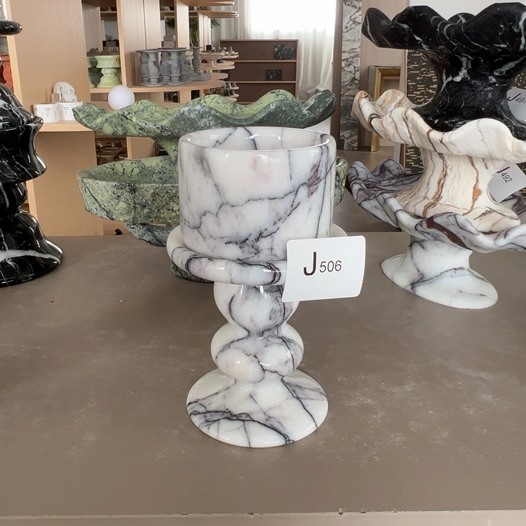 石材J506香雪梅双拼烛台