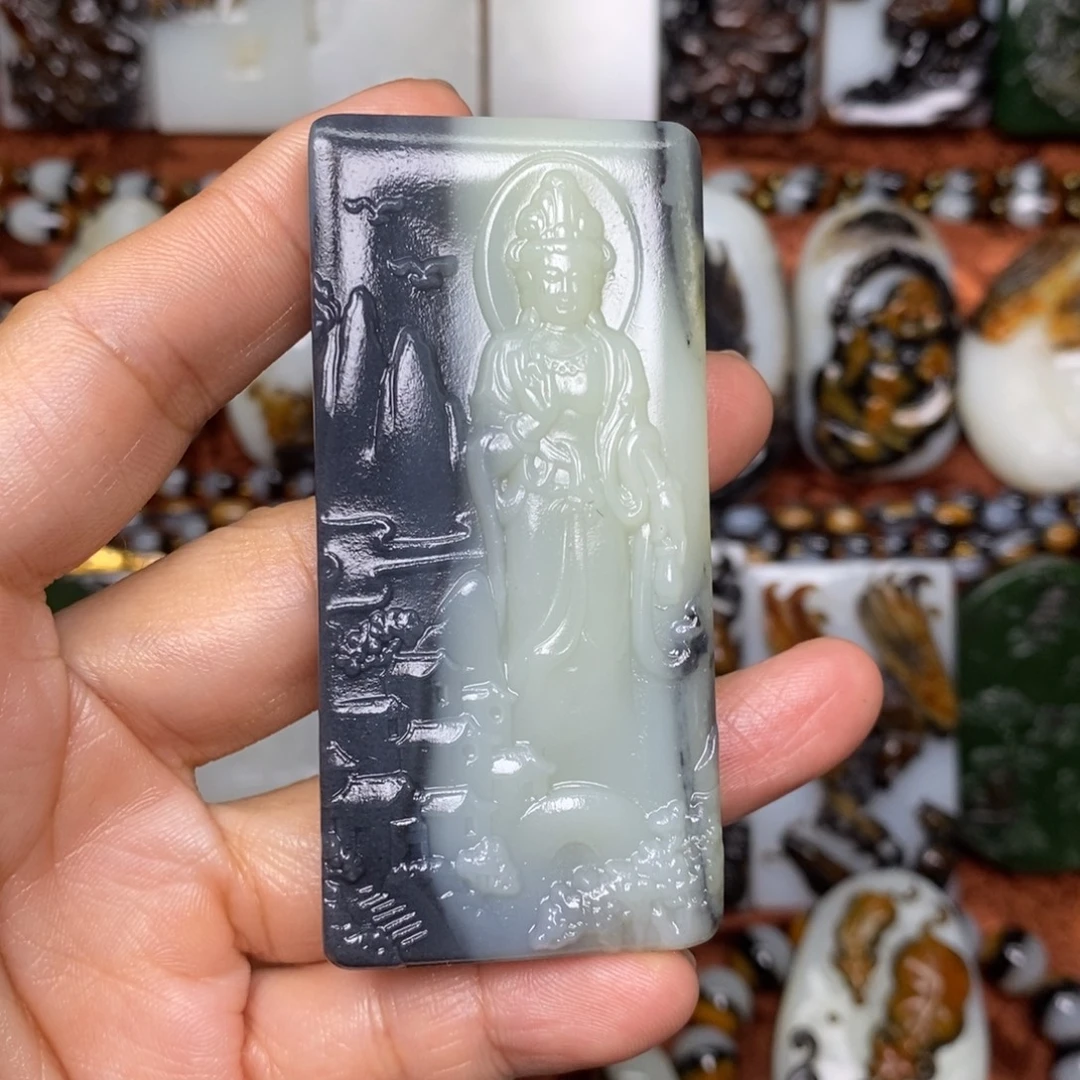 用***2和田玉未镶嵌吊坠(不含链)