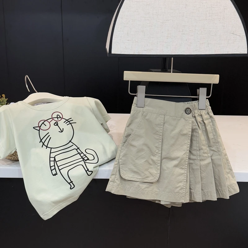 【现货】leomama女童洋气时尚裙裤儿童短裤百搭宽松夏季大童休闲裤