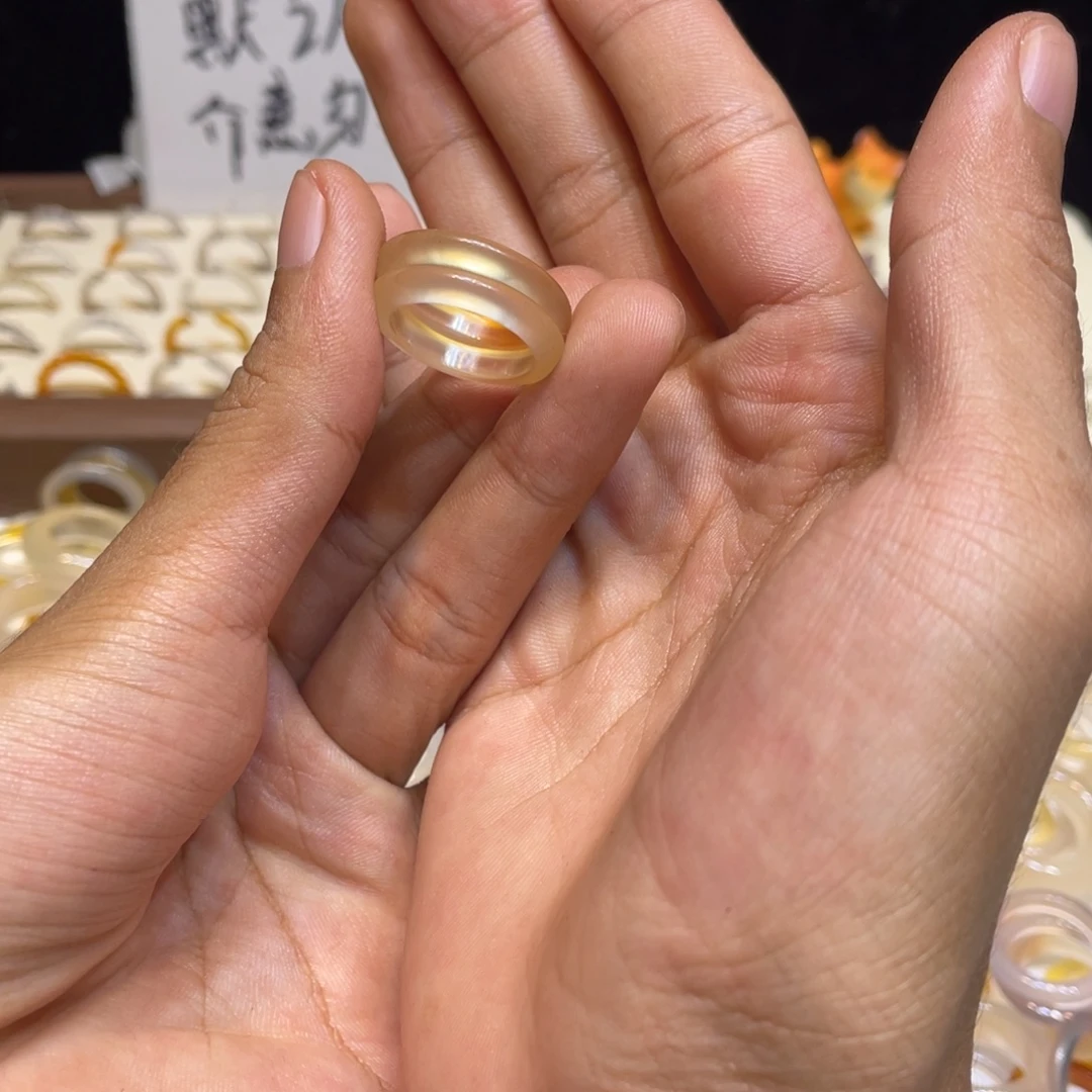 玛瑙/玉髓未镶嵌戒指50号港14