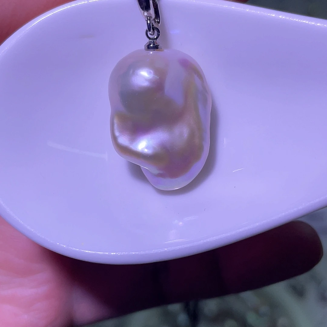 淡水珍珠合金天然淡水珍珠吊坠