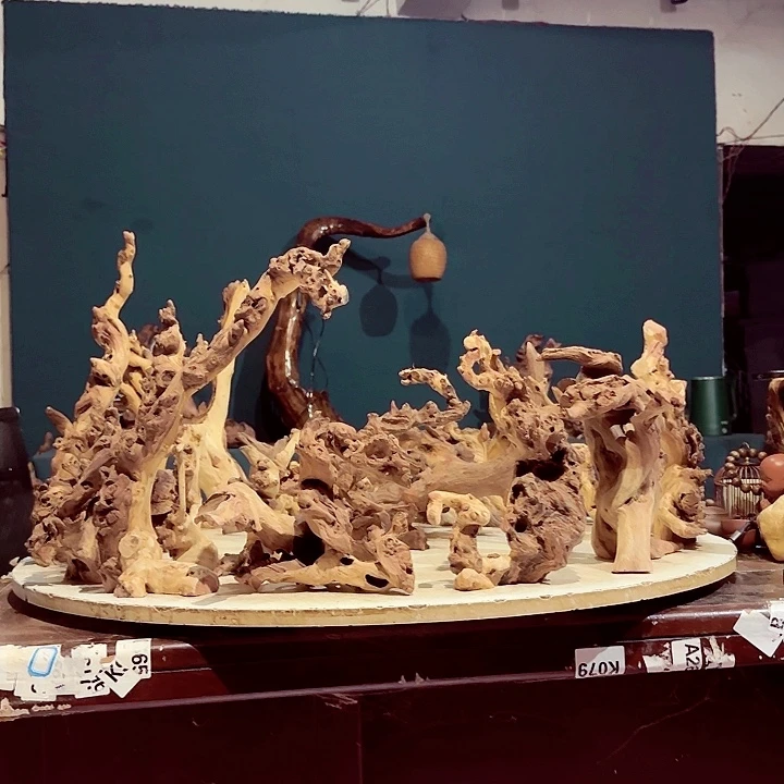 张***波木078 金丝红木羊蹄甲半成品到手25件