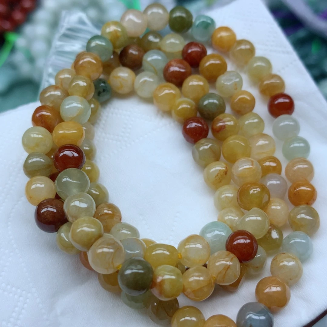 翡翠未镶嵌颈饰珠子