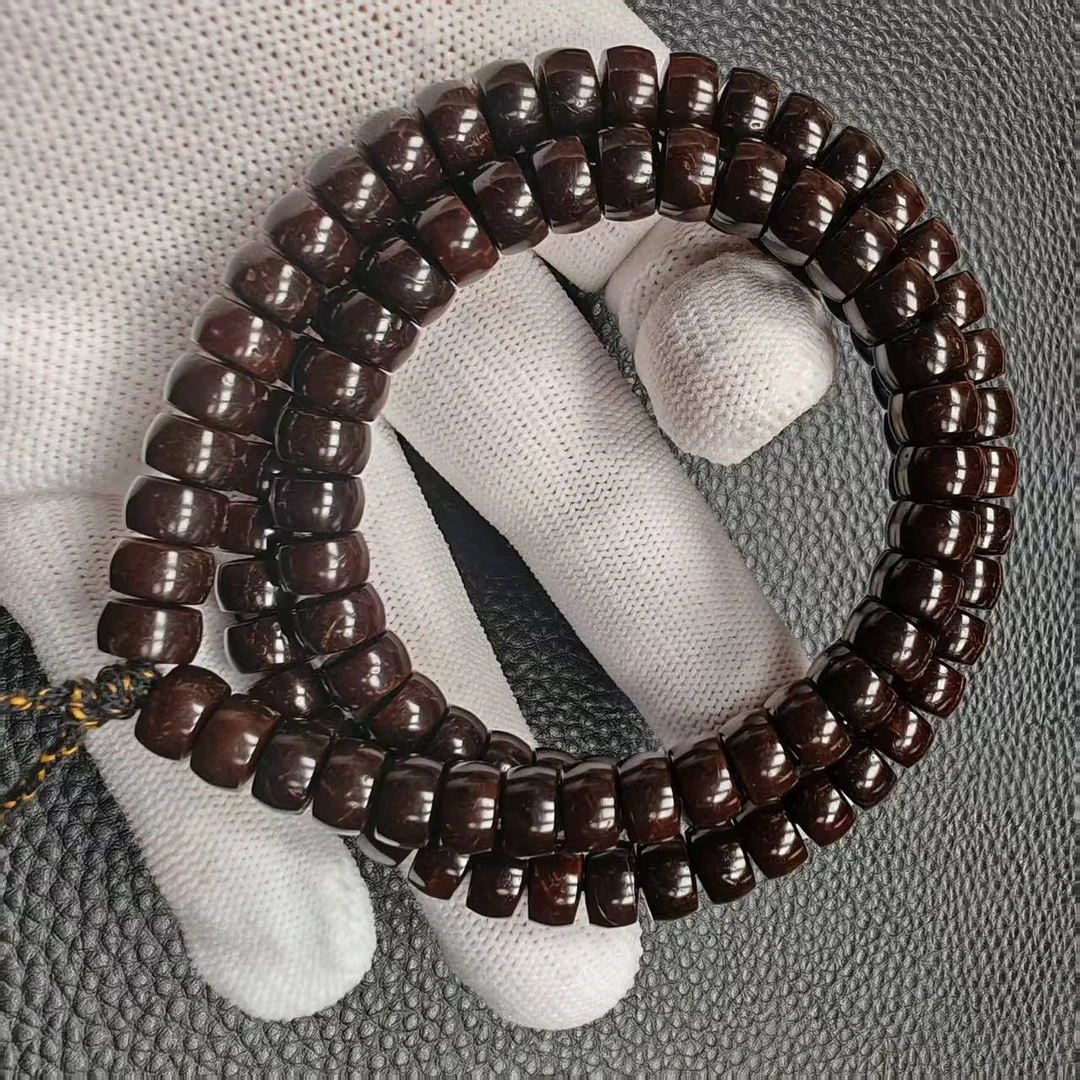 尺寸8*4.8mm左右椰蒂药片多圈一条《小鱼文玩》