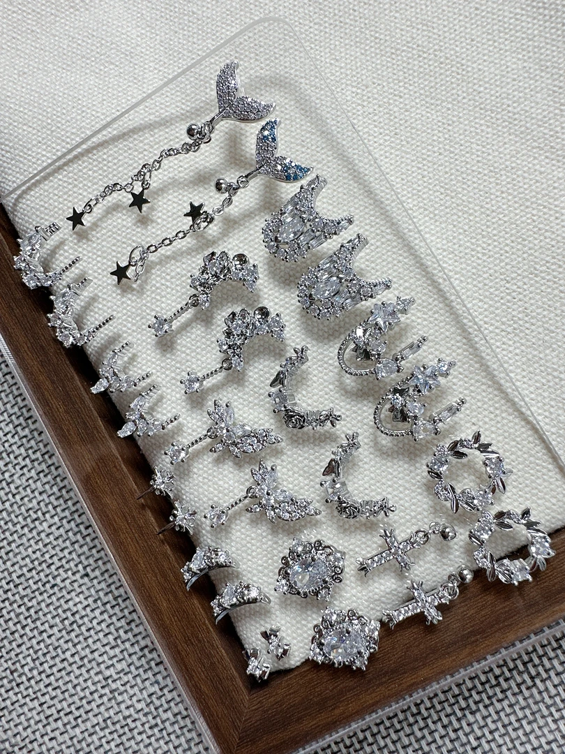 Y351-Y400新款锆石美甲饰品轻奢锆石钻保色穿戴甲造超闪ins网红钻