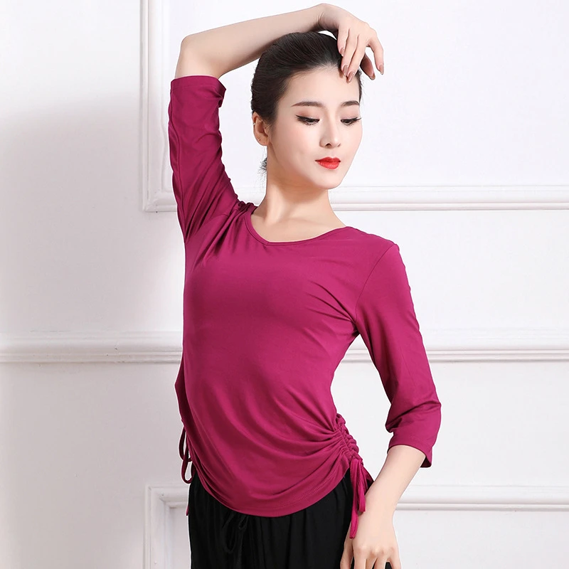 舞蹈练功服女春夏莫代尔中国舞服现代舞成人艺考舞蹈服跳舞衣上衣