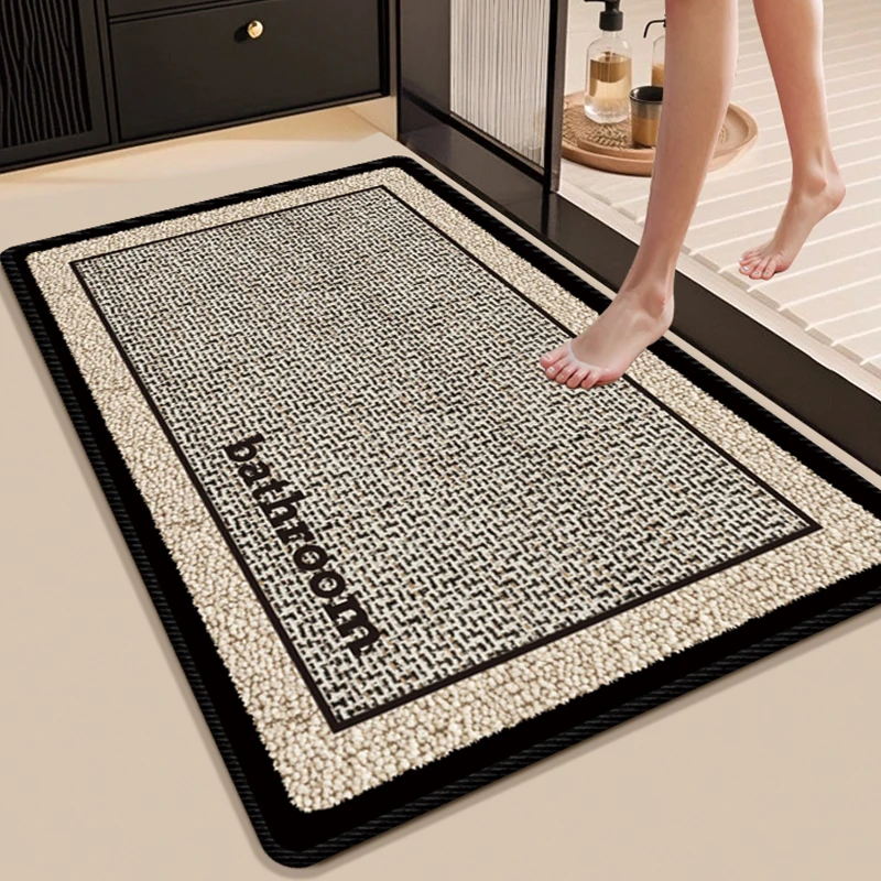 卫生间吸水地垫浴室门口防滑脚垫厕所垫子门垫家用软硅藻泥地毯垫