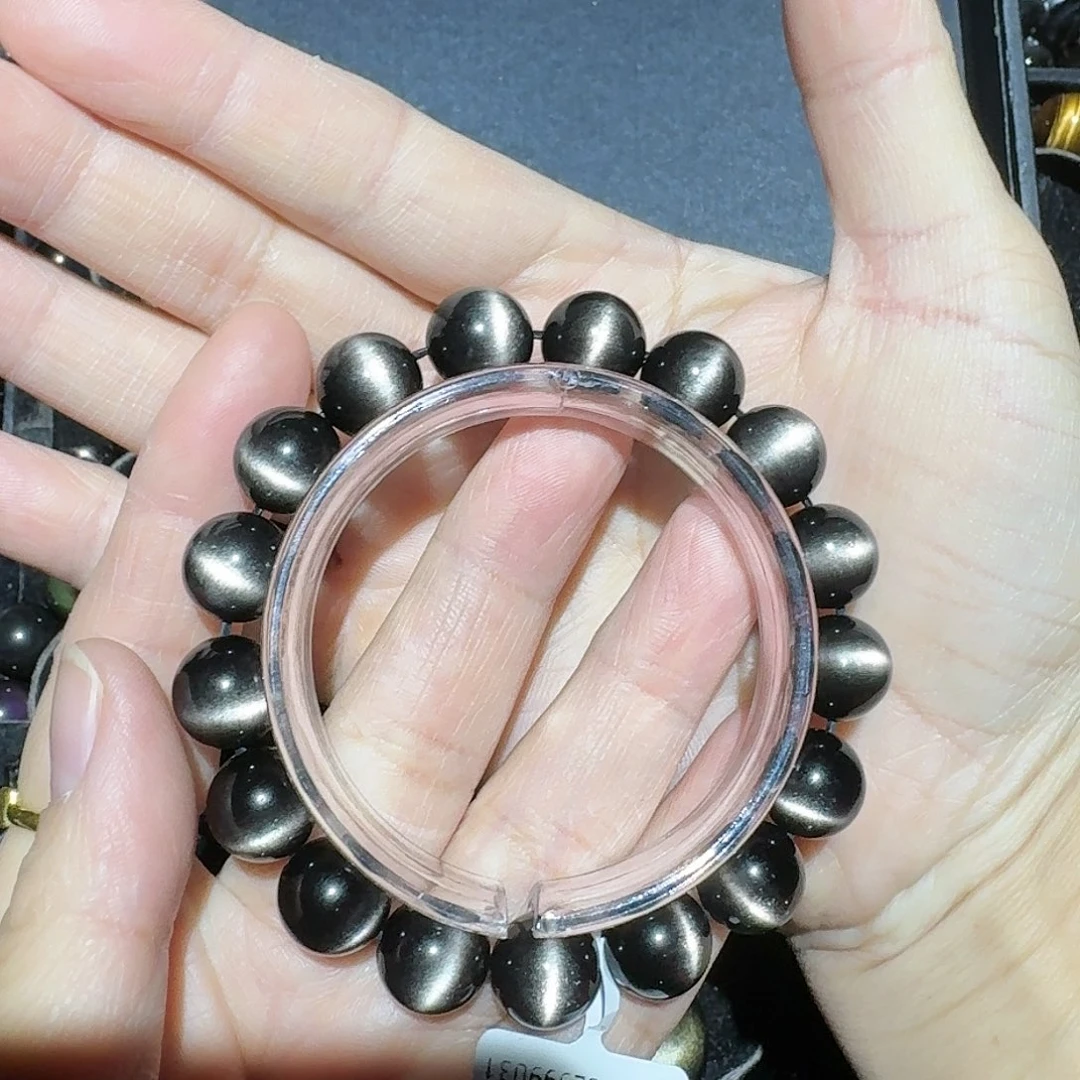 领***悟黑曜岩未镶嵌手链