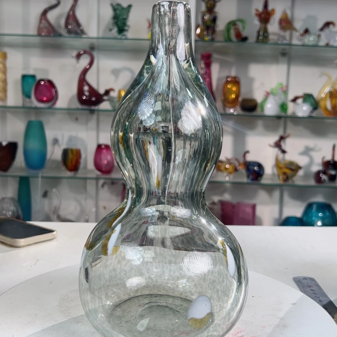 高 26 轻奢琉璃花器福利正常手工痕迹