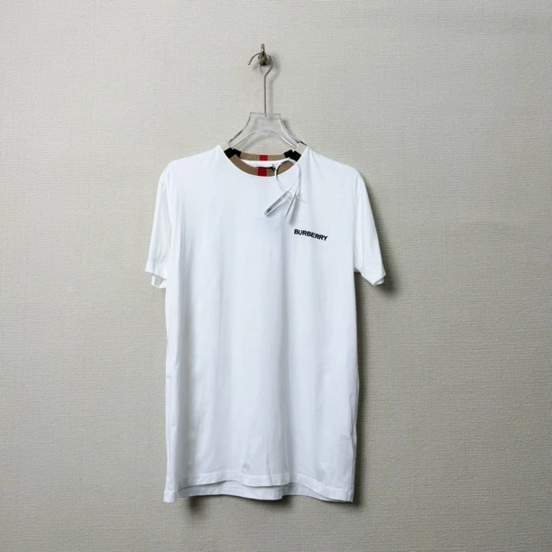 99新 BURBERRY/博柏利 纯色刺绣logo圆领短袖/尺码XXS