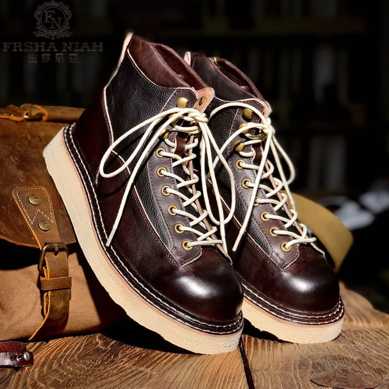 法莎尼亚秋冬短脸马丁靴男加绒阿美咔叽工秋冬男士英伦加绒马丁靴