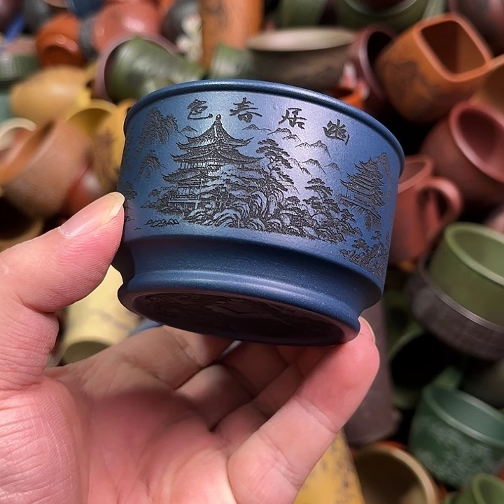 紫砂茶杯全手工紫砂主人杯