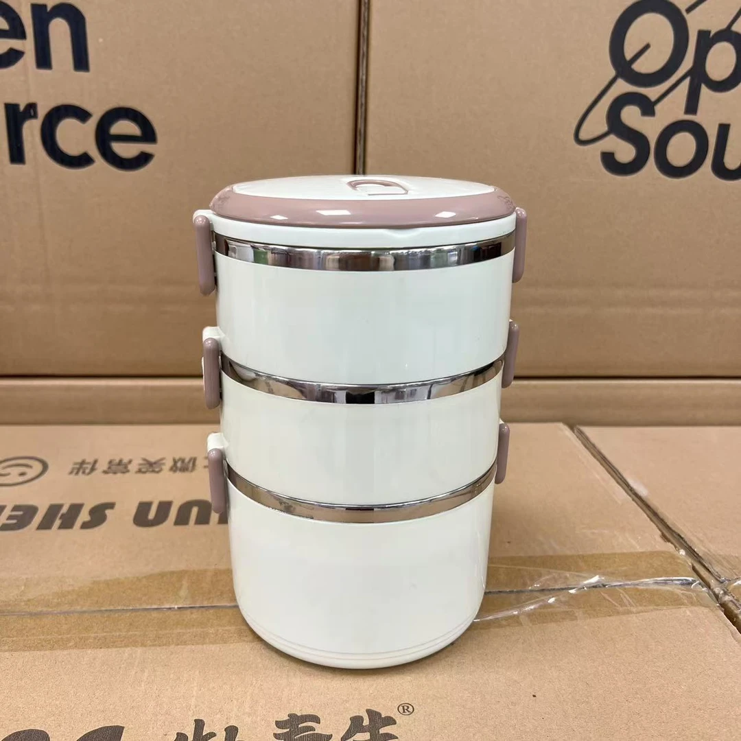 三层饭盒菜盒【颜色随机】