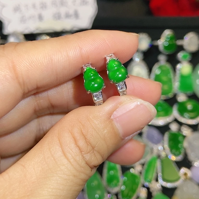 【闪购商品】翡翠未镶嵌耳饰天然翡翠