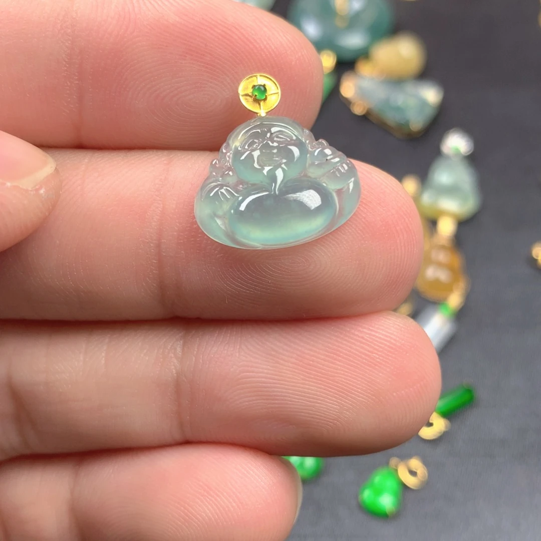 【闪购商品】颈饰18K金镶嵌翡翠翡翠