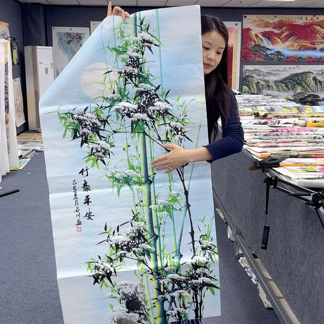 国画作品小姐姐放漏…