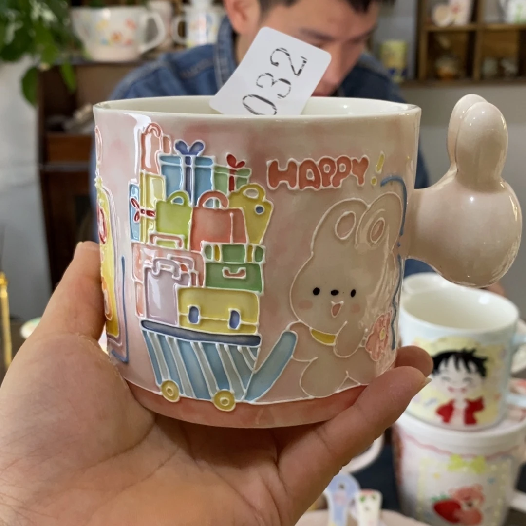 瓷片景德镇釉下彩手绘