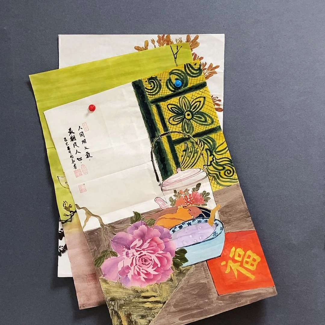 国画飞****）托心米45.68手绘画心