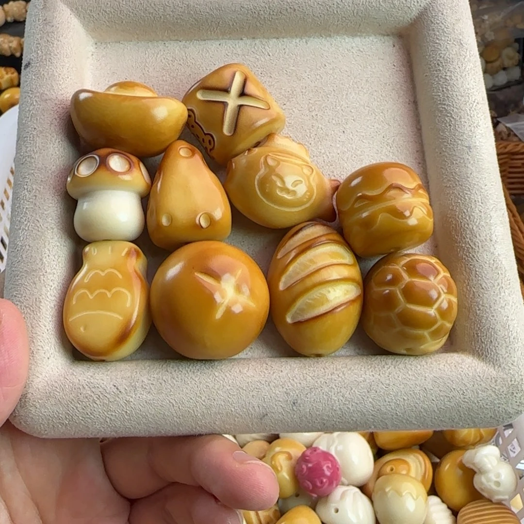 吊坠菩提根/象牙果微瑕疵大尺寸炭烤10颗混组合5