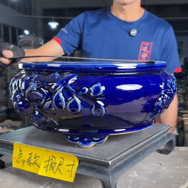 一风堂石湾花盆 内26*12泥子719