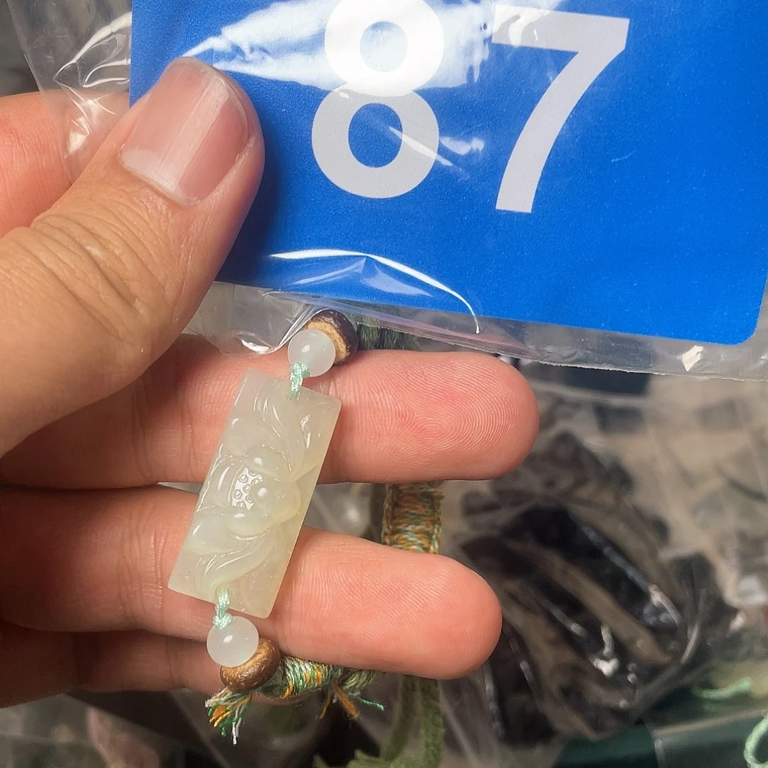 蛇纹石玉颈饰合金✿****欢