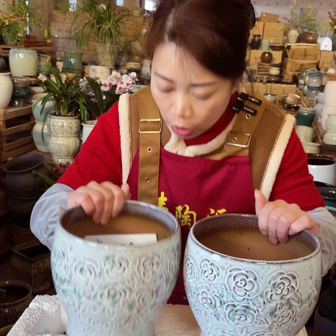 紫砂花盆高度20口径18