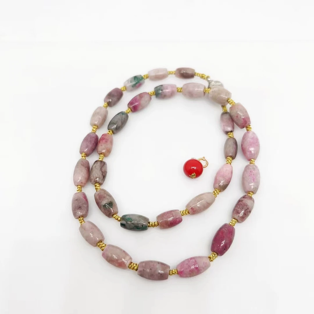 天然辰砂含辰砂舒俱来 樱花粉项链多样性发一SJL141