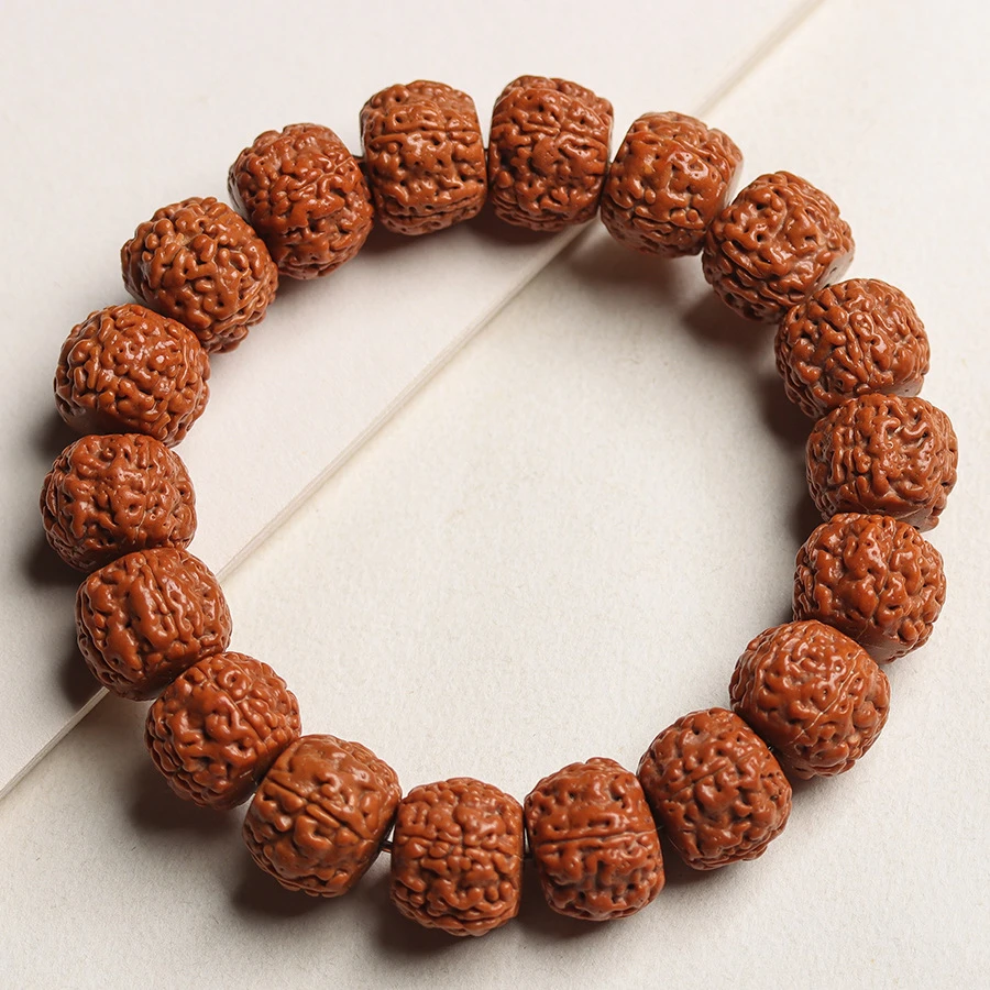 手磨藏式龙鳞纹小金刚单圈红黄皮男女深清大草莓金刚菩提佛珠手串