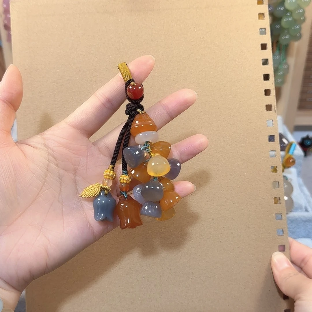 玛瑙/玉髓钥匙挂件未镶嵌