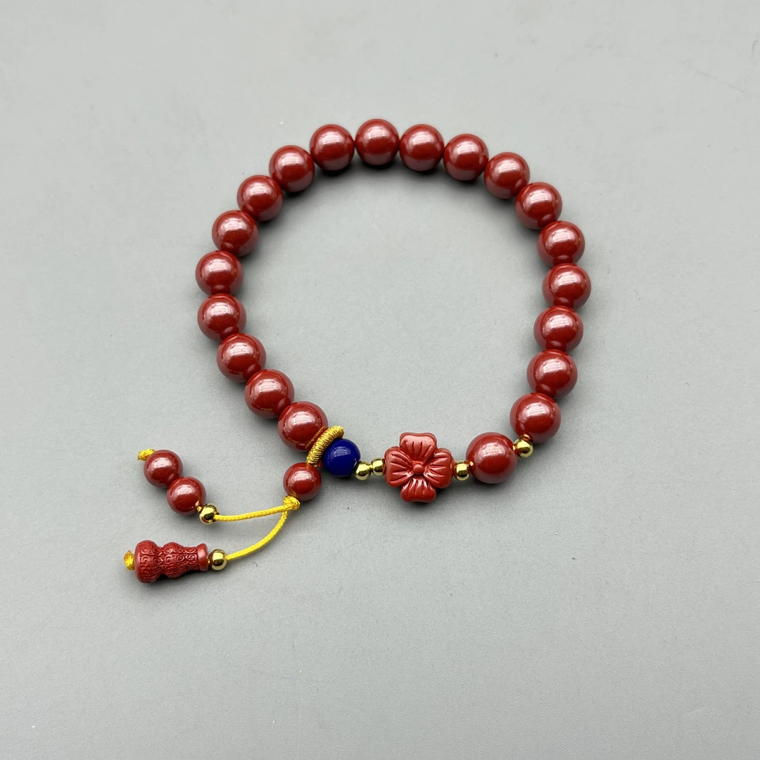 含辰砂工艺品DW559 帝王色设计款幸运草葫芦手串8mm